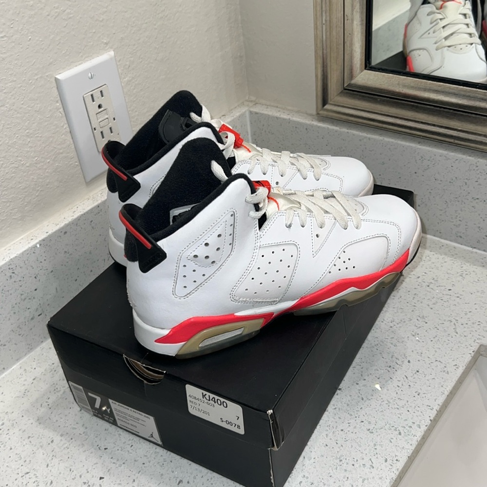 Air Jordan 6 Retro 'White Infrared' 2014 7Y
